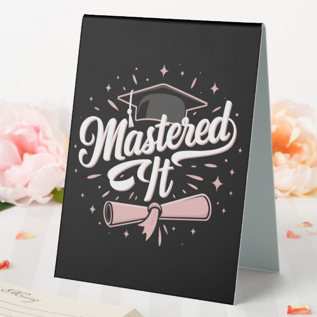 Master-Abschluss-MBA-Abschluss Tischaufsteller (In Situ (Hochzeit))