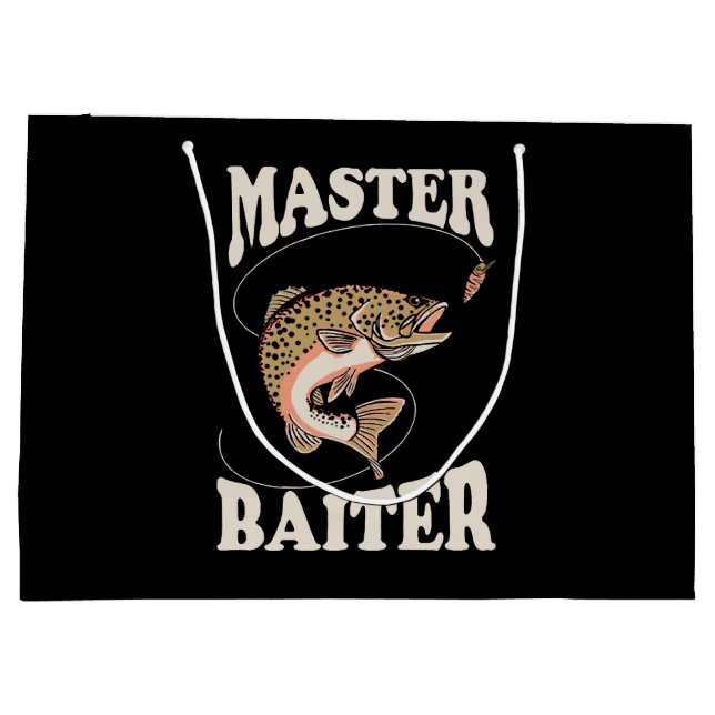 Master-Baiter-Fischerei Große Geschenktüte (Rückseite)