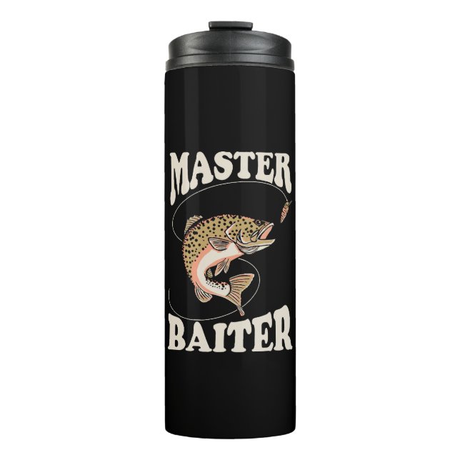 Master-Baiter-Fischerei Thermosbecher (Vorderseite)