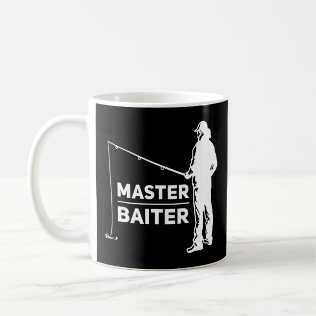Master-Baiter für Fischer oder Fischerei Lover T-S Kaffeetasse (Links)