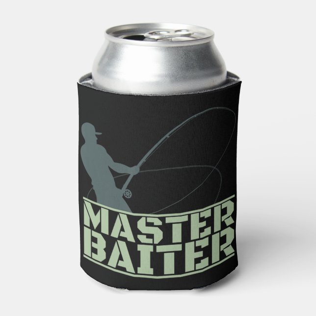 Master Baiter Shirts für Männer, Fishing-Shirt Fun Dosenkühler (Kanne Vorderseite)