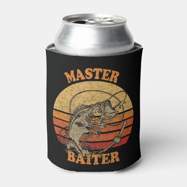Master Baiter Vintag Bass Fishing Camping T Dosenkühler (Kanne Vorderseite)