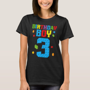 Master Builder 3. Geburtstag Junge 3 Drei-Jahres-B T-Shirt