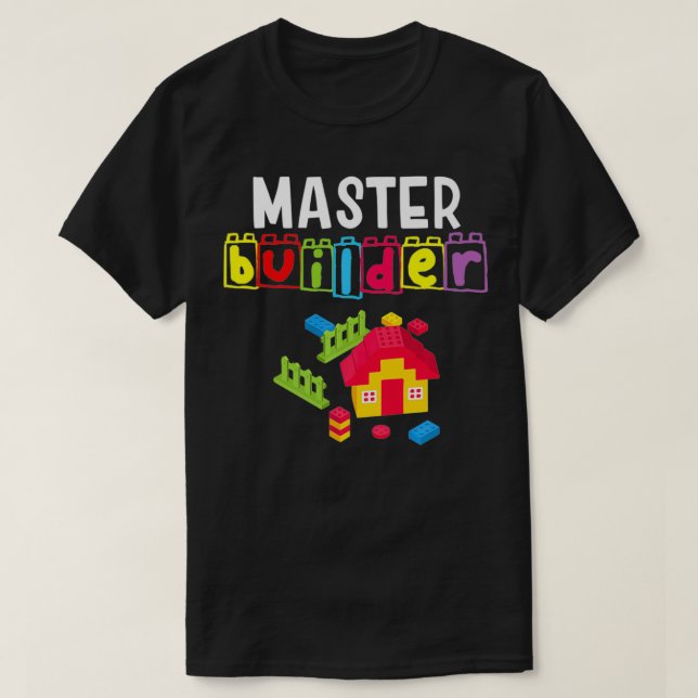Master Builder Bausteine Brick Builders To T-Shirt (Design vorne)