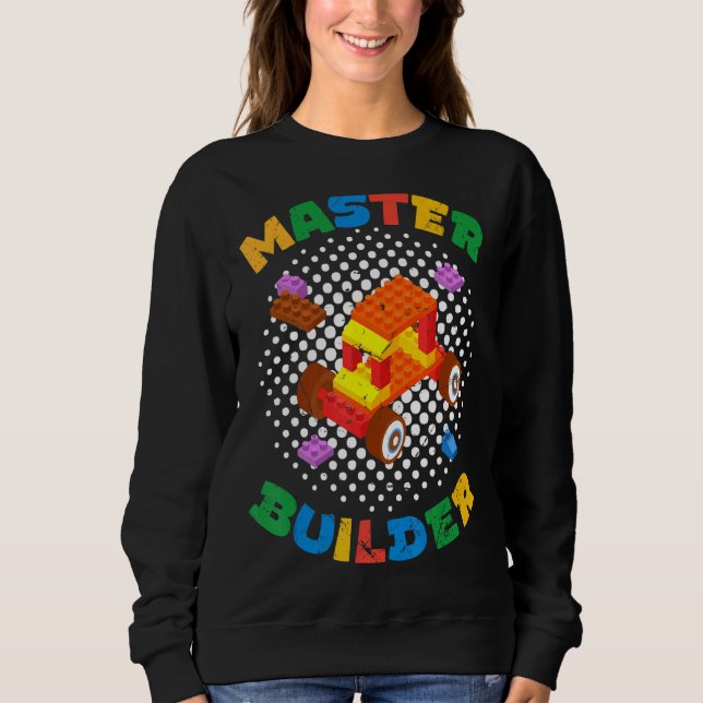 Master Builder blockiert Spielzeug Niedlichen Back Sweatshirt (Vorderseite)