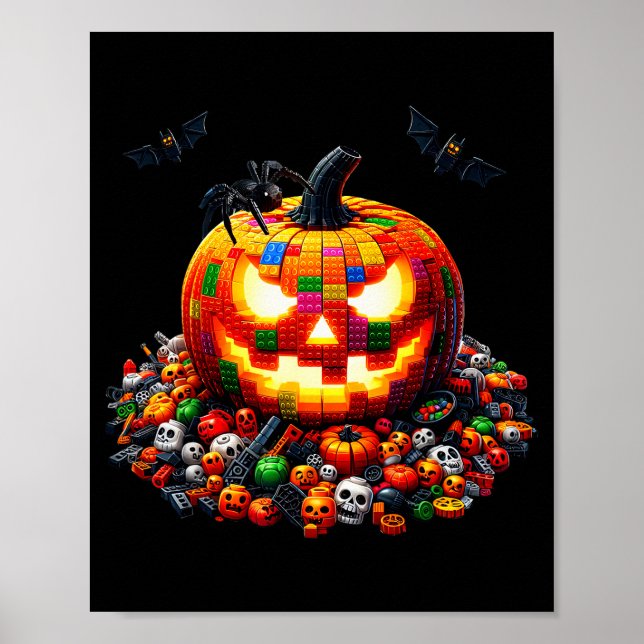 Master Builder Blocks Bricks Building Pumpkin Hall Poster (Vorne)
