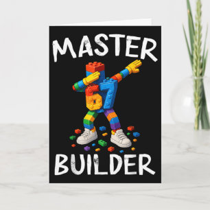 Master Builder Dabbing 67 Meme Bausteine Bri Karte