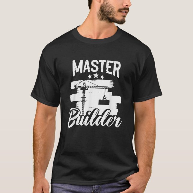 Master Builder Gebäude blockiert Bricks Bricklayer T-Shirt (Vorderseite)
