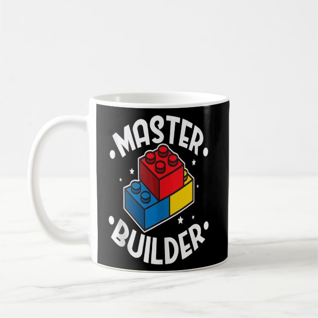 Master Builder Gebäude blockiert Männerjugend Ta Kaffeetasse (Links)