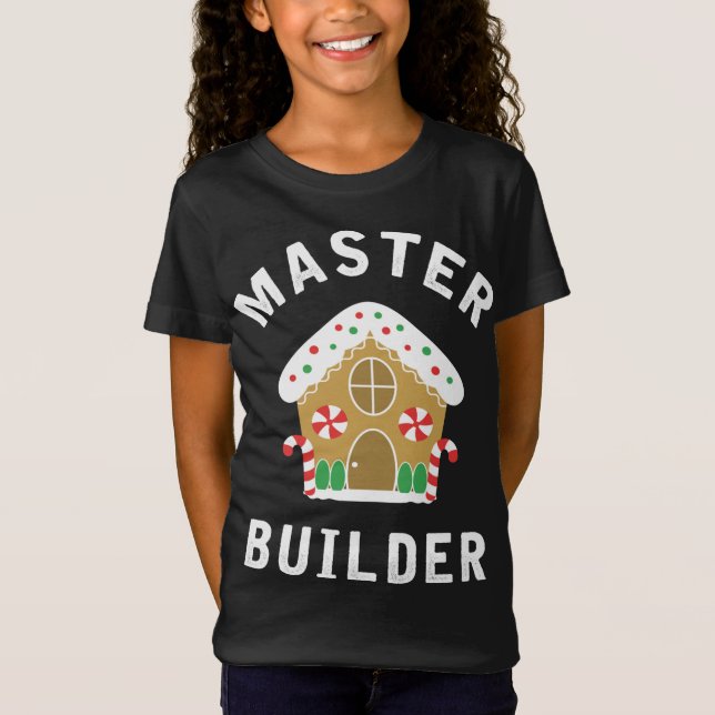 Master Builder Gingerbread House Funny Christmas B T-Shirt (Vorderseite)