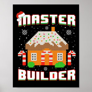 Master Builder Gingerbread House Weihnachtsblock B Poster