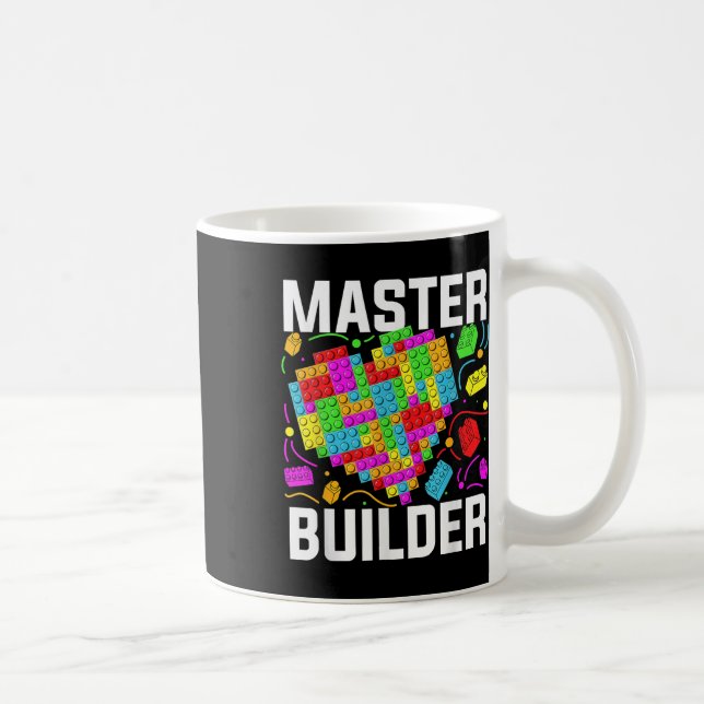 Master Builder Heart Block Brick Gebäude Kaffeetasse (Rechts)