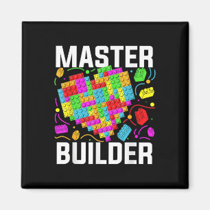 Master Builder Heart Block Brick Gebäude Magnet