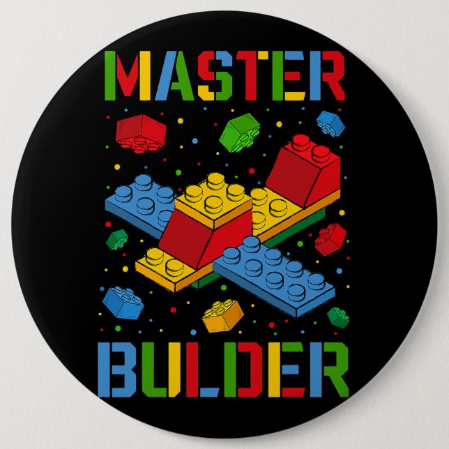 Master Builder Kids Gebäude blockiert Brick Builde Button (Vorderseite)