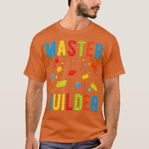 Master Builder Kids Gebäude blockiert Brick Builde T-Shirt