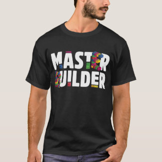 Master Builder Kids Gebäude Blockiert Steine-Quadr T-Shirt