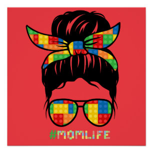 Master Builder-Shirt   Gebäude Blockkopf Poster