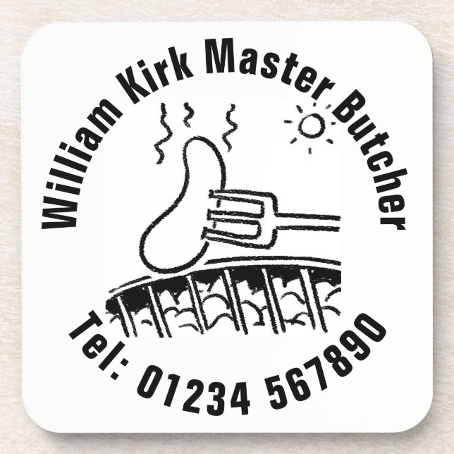 Master Butcher Getränkeuntersetzer (Vorderseite)