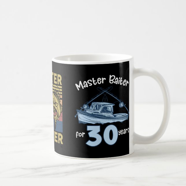 Master Byiter Fishing-Shirt Funny Grandpa B Vater  Kaffeetasse (Rechts)