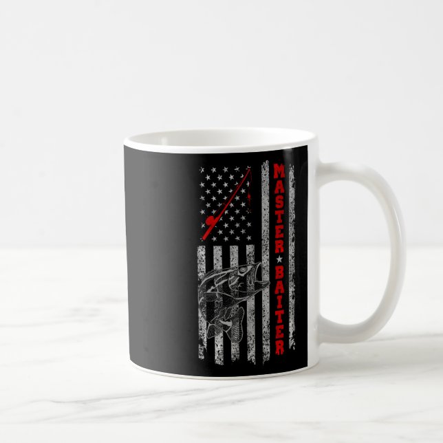 Master Byiter for Men Funny Fishing Shirts Männer  Kaffeetasse (Rechts)
