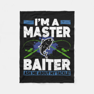 Master Byiter Shirt Funny Fishing Fisherman Fish Fleecedecke