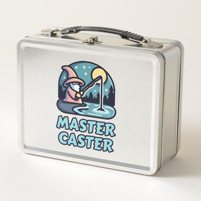 Master Caster Fantasy Fishing Metall Brotdose (Vorderseite)