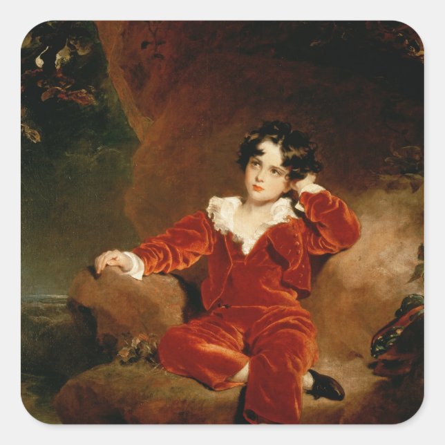 Master Charles William Lambton, 1825 Quadratischer Aufkleber (Vorderseite)