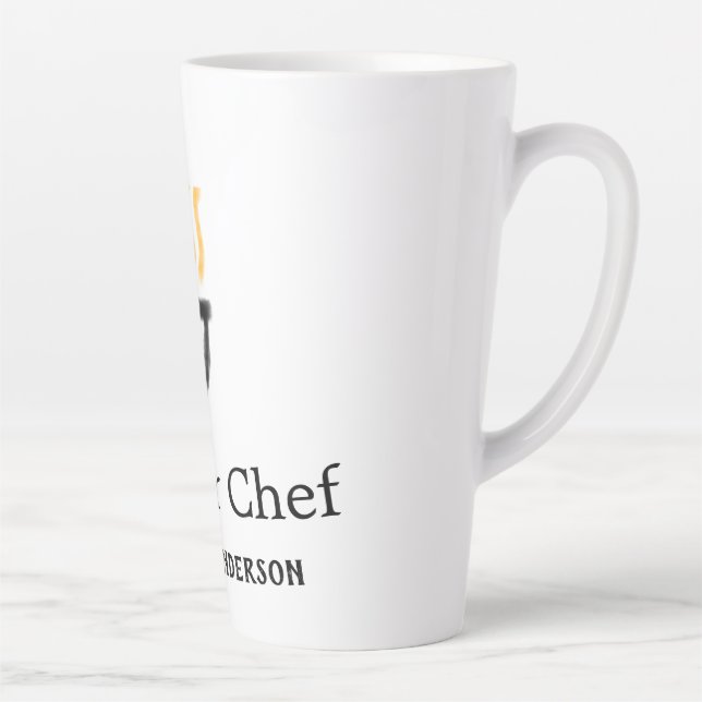 Master chef add name black pan yellow fire fume co milchtasse (Rechts)