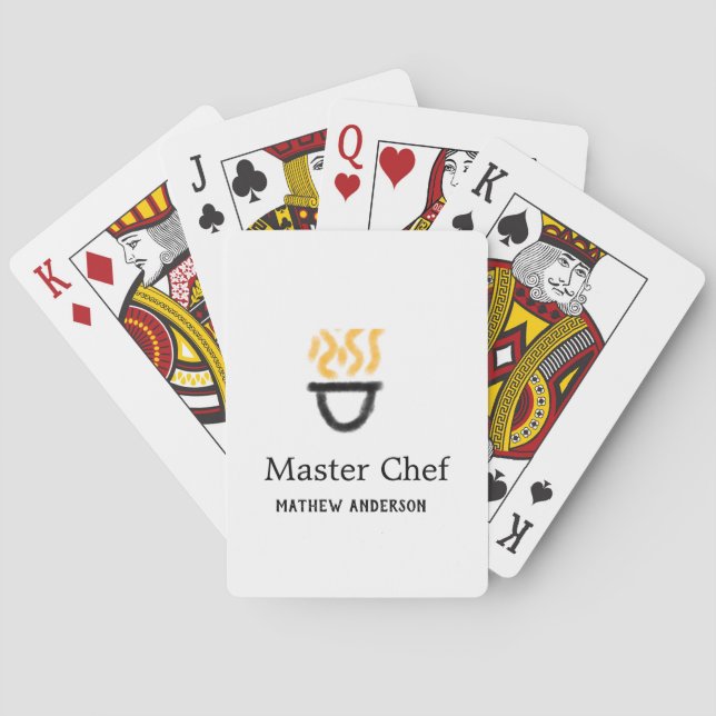 Master chef add name black pan yellow fire fume co spielkarten (Rückseite)