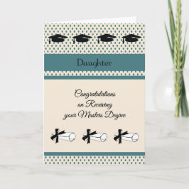 Master Degree Card für Tochter mit Polka Docks Karte