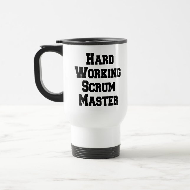 Master für harte Arbeit Reisebecher (Links)