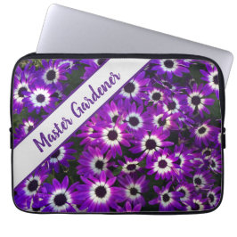 Master Gardener Bright Lila Blume Foto Floral Laptopschutzhülle