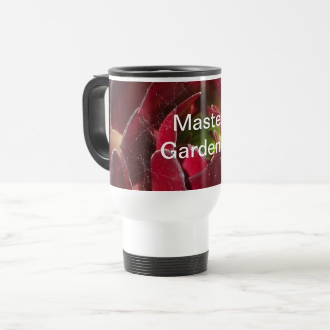 Master Gardener Pflanze Succulent Foto Landscaper Reisebecher (Vorderseite Links)