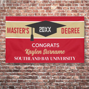 Master-Grad-Glückwünsche! CUSTOM Banner