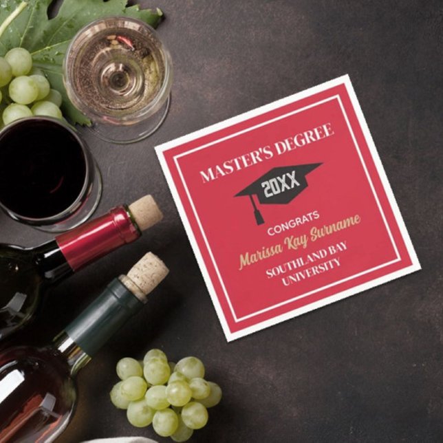 Master-Grad-Glückwünsche! CUSTOM Grad Napkins Serviette (Von Creator hochgeladen)