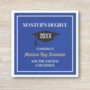 Master-Grad-Glückwünsche! CUSTOM Grad Napkins Serviette
