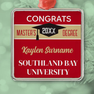 Master-Grad-Glückwünsche! CUSTOM Ornament Aus Metall
