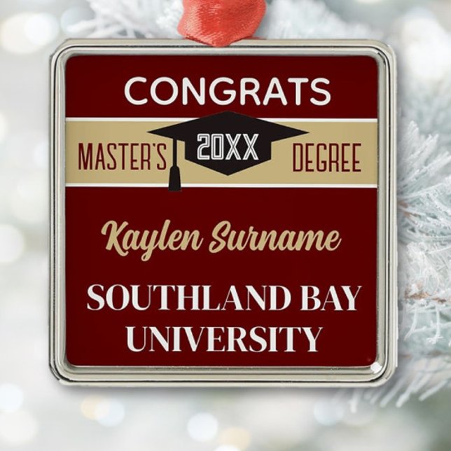 Master-Grad-Glückwünsche! CUSTOM Ornament Aus Metall (Von Creator hochgeladen)