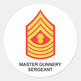 Master Gunnery Sergeant Runder Aufkleber