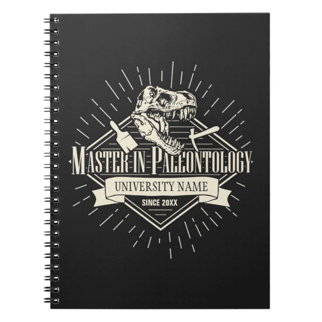 Master in Paläontologie Notizblock (Vorderseite)