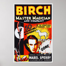 Master Magician, 1930. Vintage Werbung Poster