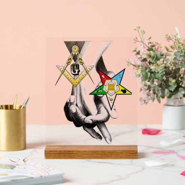 Master Mason/Eastern Star Acrylschild (Hochzeit)