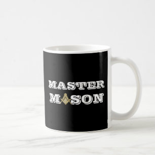 Master Mason Freemason Compass Black Kaffeetasse