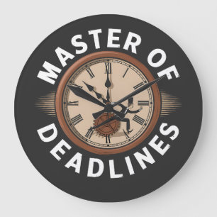 Master of Deadlines Große Wanduhr