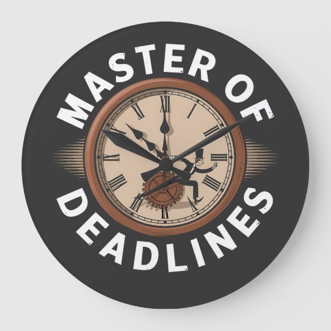 Master of Deadlines Große Wanduhr (Vorderseite)