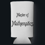 Master of Mathematics Selters Dosenkühler<br><div class="desc">Commemorate achieving your degree and celebrate summer with this fantastic can cooler, proudly displaying "Master of Mathematics!" Perfect for keeping your drinks perfectly chilled at outdoor celebrations, backyard BBQs, or lakeside get-togethers. This durable cooler is an excellent way to acknowledge years of hard work and numerical mastery. It's an essential...</div>