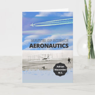 Master of Science Aeronautics Herzlichen Glückwuns Karte