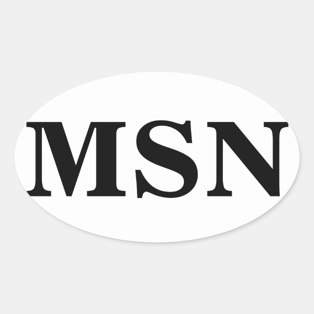 Master of Science in Nursing Ovaler Aufkleber (Vorderseite)