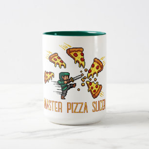 Master Pizza Slicer Zweifarbige Tasse