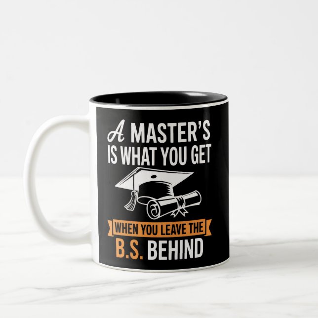 Master’s Degree MBA Masters Degree Graduation  Zweifarbige Tasse (Links)